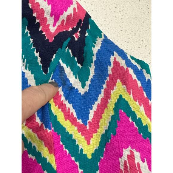 Lilly Pulitzer Kirkland DressChevron Print Cut out back Size 6 colorful preppy - Picture 3 of 7